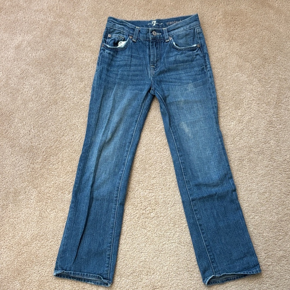7 For All Mankind Classic Blue Straight Leg Jeans